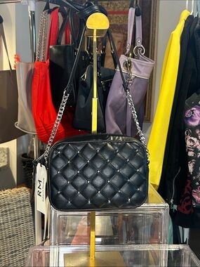 Rebecca Minkoff Quilted Black Diamond Crossbody/Chain Strap 7.5”x 2”x 5.25” NWT